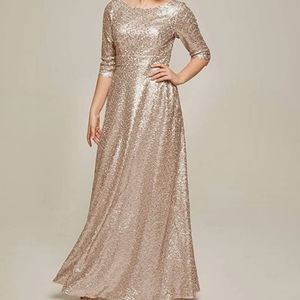 AW Bridal Sequin plus Dress